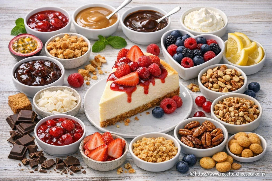 Toppings et accompagnements d'un cheesecake