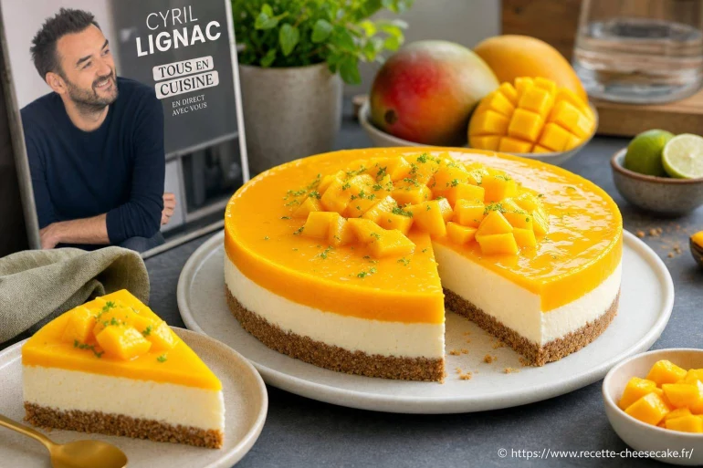 La recette de cheesecake à la mangue de Cyril Lignac (Tous en cuisine)