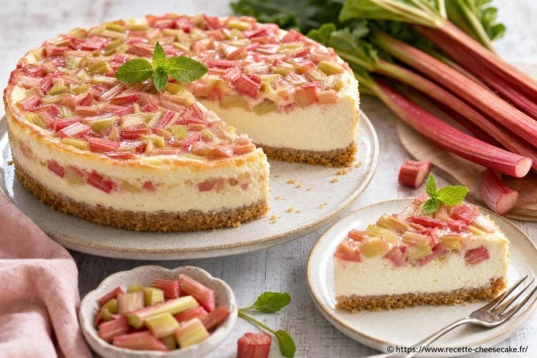 RECETTE - Cheesecake à la rhubarbe