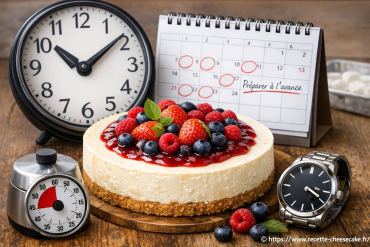 Combien de temps préparer un cheesecake à l’avance ?