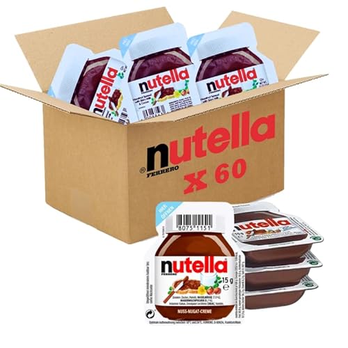 NUTELLA - 60 barquettes de 15 grammes - portions individuell